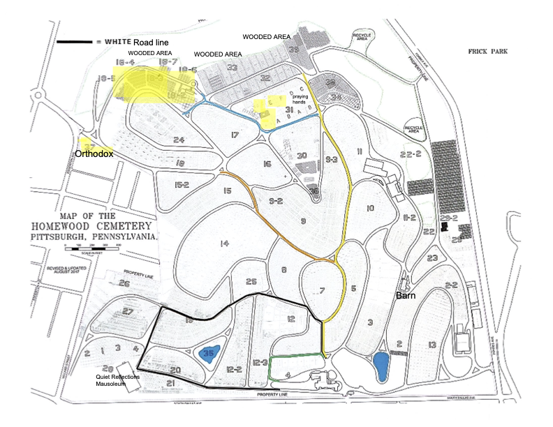 Map of Homewood Cemetery