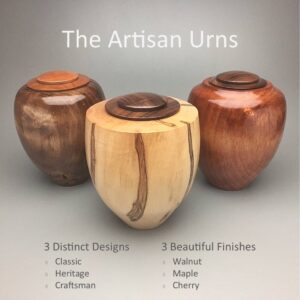 Artisan Urns - 3 designs and 3 woods
