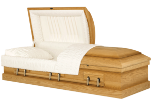 Livingston Solid Oak Hardwood Casket