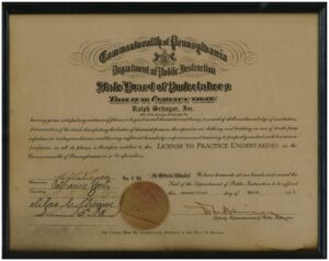 Ralph Schugar Chapel's Original License