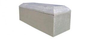 Tiered Top Concrete Vault, Steel Banded Lid