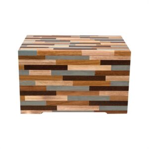 Tribute Wood Mosaic Urn